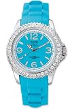 TOM WATCH Ladies wrist watch with crystals CRYSTAL 40 mm Ocean Turquoise, Size L (133-69)