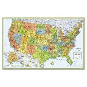 Rand McNally RM528960911 - M-Series Full-Color Laminated United States Wall Map, 50 x 32-AVTRM528960911 by 