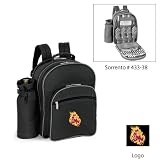 Arizona State Sun Devils NCAA Sorrento Insulated Picnic Backpack (Black) (Embroidered Logo)