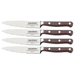LamsonSharp Silver Forged 4-Piece Serrated Steak Knife Set