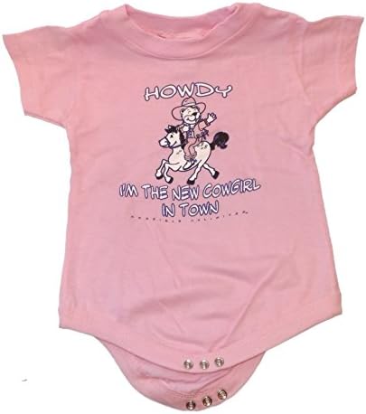 Pink Cowgirl Baby Creeper Romper