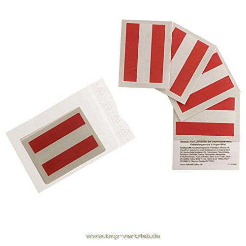Sparset Österreich Tattoo Fahne 25er Fan Set – EM Fanartikel 2016 – Austria Flag