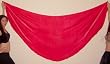 Red Semi-Circular Silk Veil