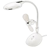 Image of US Journey's Edge WHITE 2 in 1 Laptop Desk LED Lamp and Fan - Powered by USB (72-24734) Best Deals US, Journey's Edge 72-24734