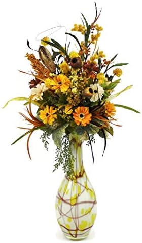 Tall Silk Floral Centerpiece, Contemporary Style Design Décor - Sunshine in our Patique Collection