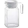 BHL Luminarc Glass Quadro Fridge Jug 0.5 Litre, White Lid