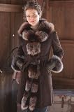 Women's Gemma Sheepskin Coat Fur Trim