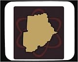 Decorated Mouse Pad with geographical, map, Botswana, outline, geography, region, place, land