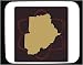 Decorated Mouse Pad with geographical, map, Botswana, outline, geography, region, pla...