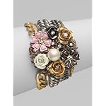 juicy couture floral multi chain bracelet