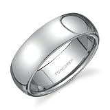 Classy 7 Mm Dome Style Comfort Fit Mens Tungsten Wedding Band Ring Siz...