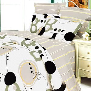 Blancho Bedding - [Rhapsody of Youth] 100% Cotton 4PC Comforter Cover/Duvet Cover Combo (King Size)