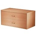 Large 2-Drawer Cube - Honey
