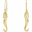 Yellow Gold Seahorse Dangling Earrings