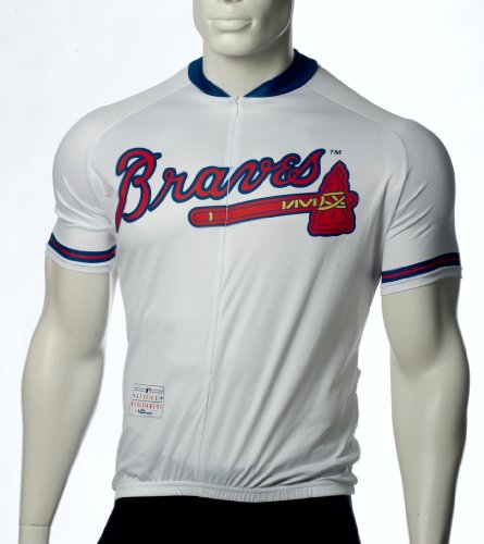 MLB Atlanta Braves Women's Cycling Jersey, White, X-Small