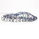 Braille Jewelry Alphabet Bracelet with Two Czech Crystal Companion Bracelets