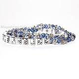 Braille Jewelry Alphabet Bracelet with Two Czech Crystal Companion Bracelets