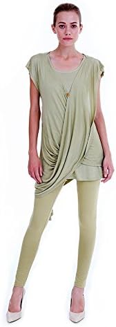 LOLA MODA SET 3 PCS TUNIC DRAPPERY, TOP INNER, LEGGING PANT IOCO [HISET24]