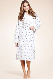 Pure Cotton Spotted Waffle Dressing Gown