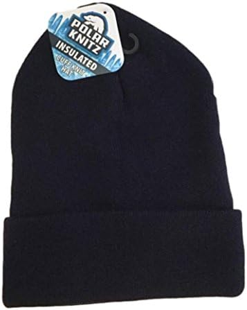 Unisex Insulated Cuff Knit Hat Scull Cuff Beanie Snowboard Winter Sports Hat (Black)