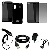 EMPIRE Black Silicone Skin Case Cover + Screen Protector + Car Charger (CLA ....
