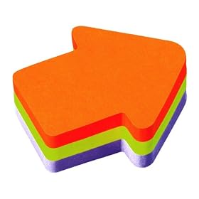 Post-it Arrow Shaped Notes Pad of 225 Sheets Neon Orange and Green Ref 2007A