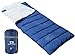 WACOOL Hooded Envelope Sleeping Bag, Extra Large 90 x 32in, Comfort Temperature Range of 23-54°F. Great for 3 Season and Cool Cold Weather. With Compression Sack. Free Inflatable Pillow Included.