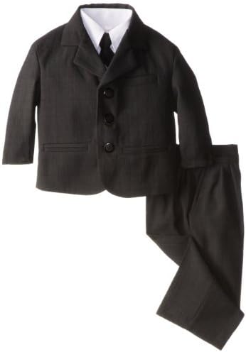 Kizmit Baby Boys' Boy Solid 5 Piece Suit, Charcoal, 6 Months/Small Size: Small / 6 Months Color: Charcoal Model: 5956IN (Newborn, Child, Infant)