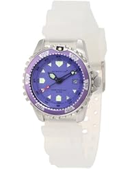 Momentum Womens 1M-DV01P1T M1 Purple Dial Transparent Silicone Rubber Watch