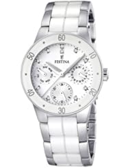Festina Womens F16530/3 White Ceramic Quartz Watch with White Dial