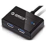 ORICO DEU3-2P 2 - PortS USB 3.0 portable Compact HUB for Ultra Book MacBook Air Windows 8 Tablet PC - Black