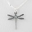 Small Dragonfly Pendant in Sterling Silver on a 16" Box Chain, #8732
