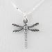 Small Dragonfly Pendant in Sterling Silver on a 16" Box Chain, #8732