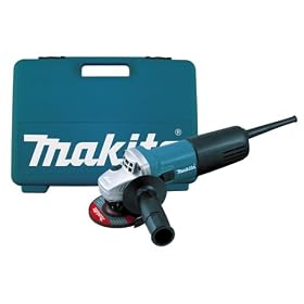 Makita 9553NBKX 4-Inch Angle Grinder with Case and Four Extra Grinding Wheels by Makita