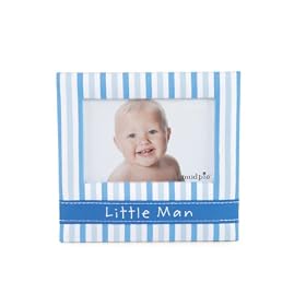 Mud Pie Baby Little Prince Blue Twill Photo Frame, Little Man