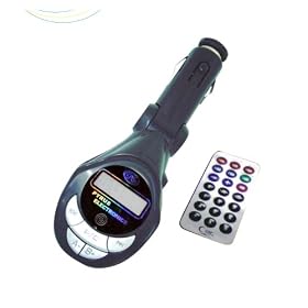 Mp3 Wireless Fm Transmitter with Sd Card and USB Jump Drive Slot. Black with Remote Control