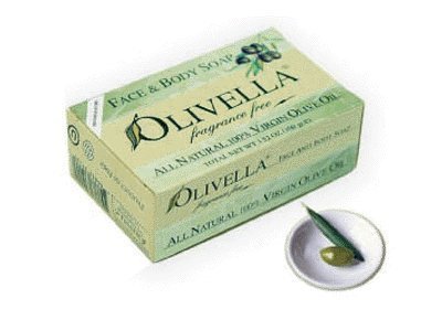 Olivella Face and Body Soap, Fragrance Free, All-natural 100 Percent Virgin Olive Oil From Italy, 3.52-oz Bars