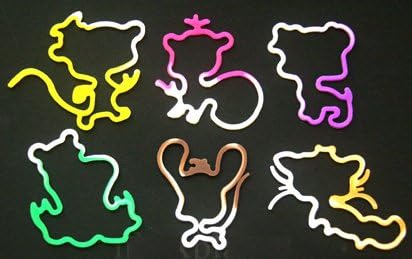Tie Dye Lovely Kitty & Mouse Rubber Bands Bracelets Gifts 12 Pack - Magic Bandz