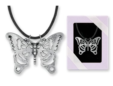Silver Filigree Butterfly Pendant