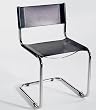 2 Black/Chrome Finish Sabrina Leather Dining Chairs By Euro Style Furniture