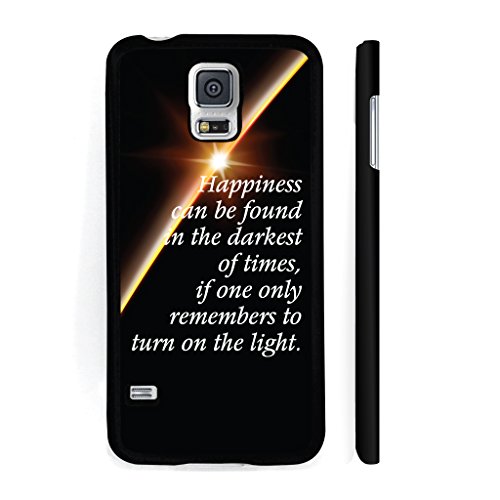 Samsung Galaxy S5 Black Slim Plastic Case – Dumbledore Quote “Happiness can…” Samsung Galaxy S5 Black Slim Plastic Case – Dumbledore Quote “Happiness can…”