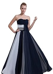 Strapless Off the Shoulder Lace  Chiffon Bridesmaid Dress  With Pearls