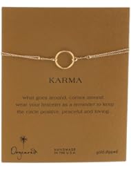 Dogeared "Karma" Gold-Plated Sterling Silver Circle Bracelet