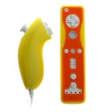 Permium Protective Orange 2 Tone Silicon/silicone Skin Cover Case for Nintendo Wii Remote Controller & Nunchuk