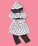 Nannette Baby Girl Hooded Tunic and Leggings Set