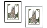 Duke Blue Devils Framed Campus Photo Black