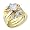 Women's Bridal Clear Cubic Zirconia Two-Tone Ring, Size: 5-10
