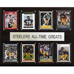 NFL All Time Greats Plaque - Pittsburgh Steelers - Cherry Wood with Licensed