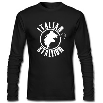 ITALIEN STALLION -Herren Langarm Longsleeve T-Shirt 