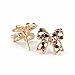 Suppion Colorful Rhinestone Bowknot Ear Stud Earrings Women Lady Party Gift